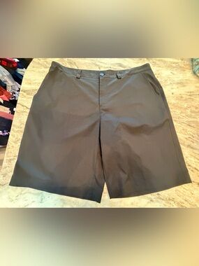 St Andrews of Scotland Mens 42 Black Performance Golf Shorts Flat Front